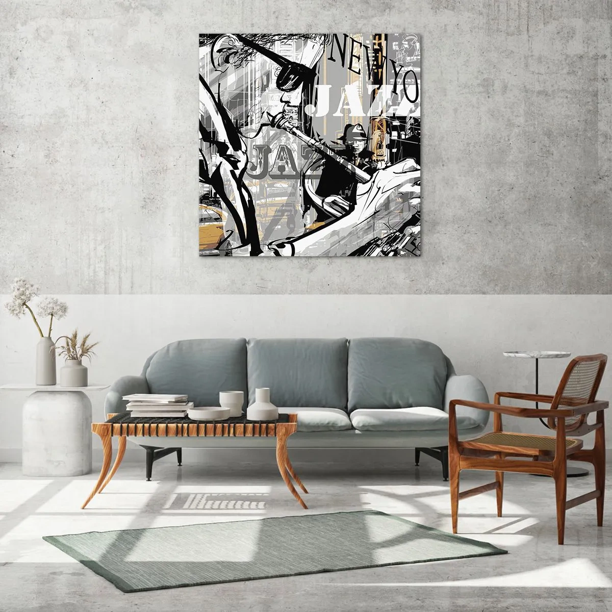 Billede på glas - Til New Yorks rytme - 70x70 cm