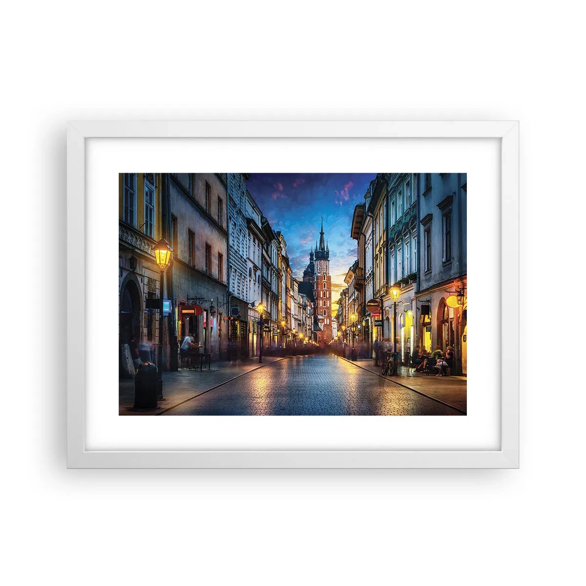 Plakat i hvid ramme - Krakows charme - 40x30 cm