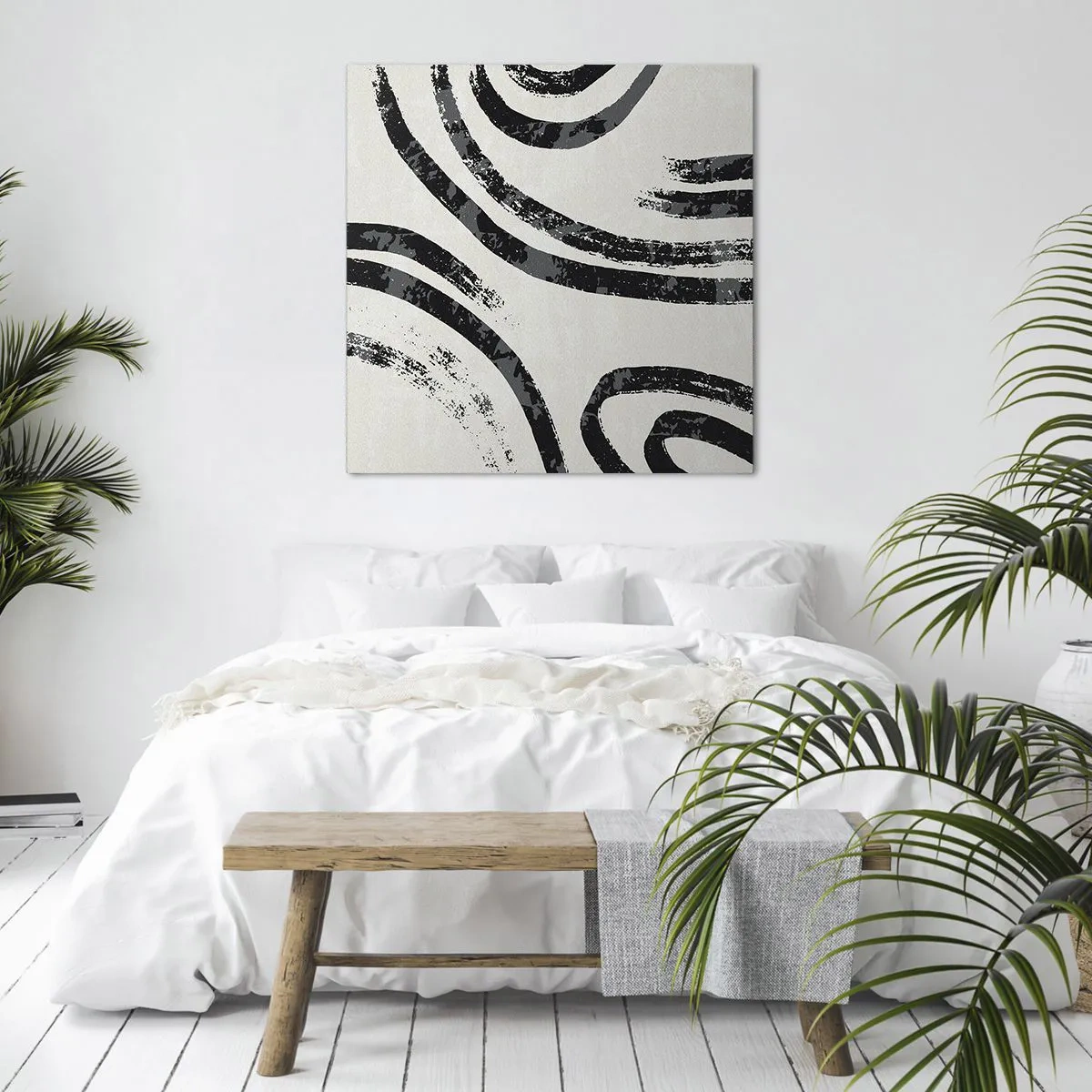 Lærredstryk - Billede på lærred - Halvt stoppet - 60x60 cm