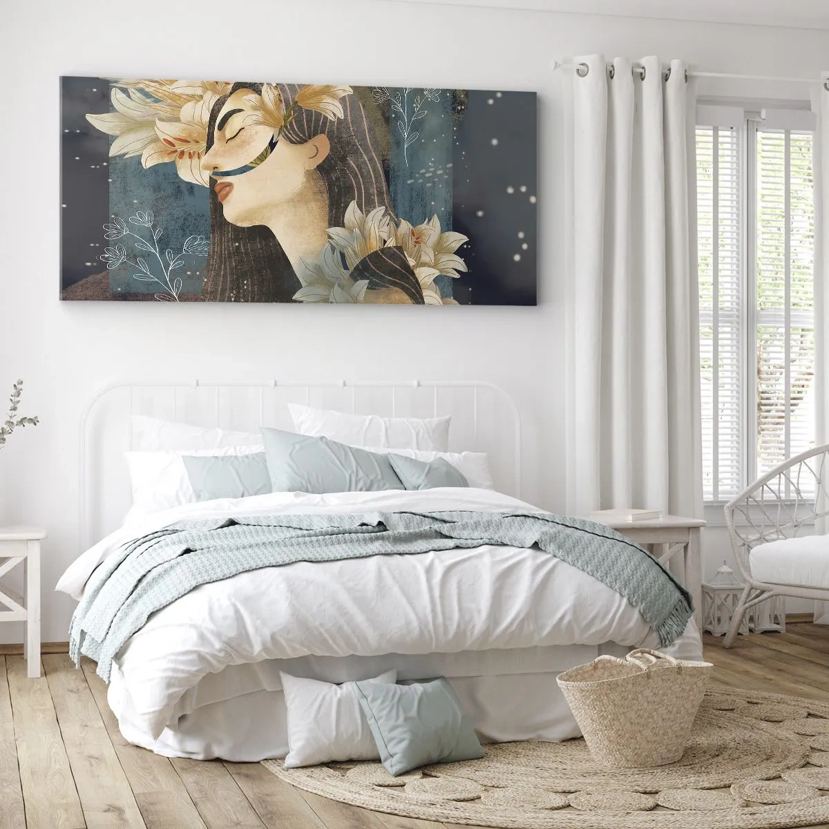 Lærredstryk - Billede på lærred - Eventyret om prinsessen med liljerne - 100x40 cm