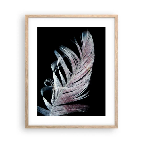 Plakat i ramme af lyst egetræ - Tænk om berøring - 40x50 cm