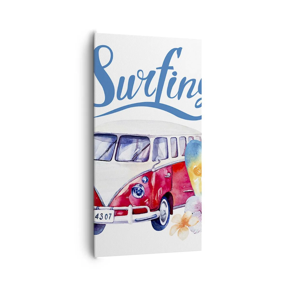 Lærredstryk - Billede på lærred - Agurk - en klassiker for surferen - 65x120 cm