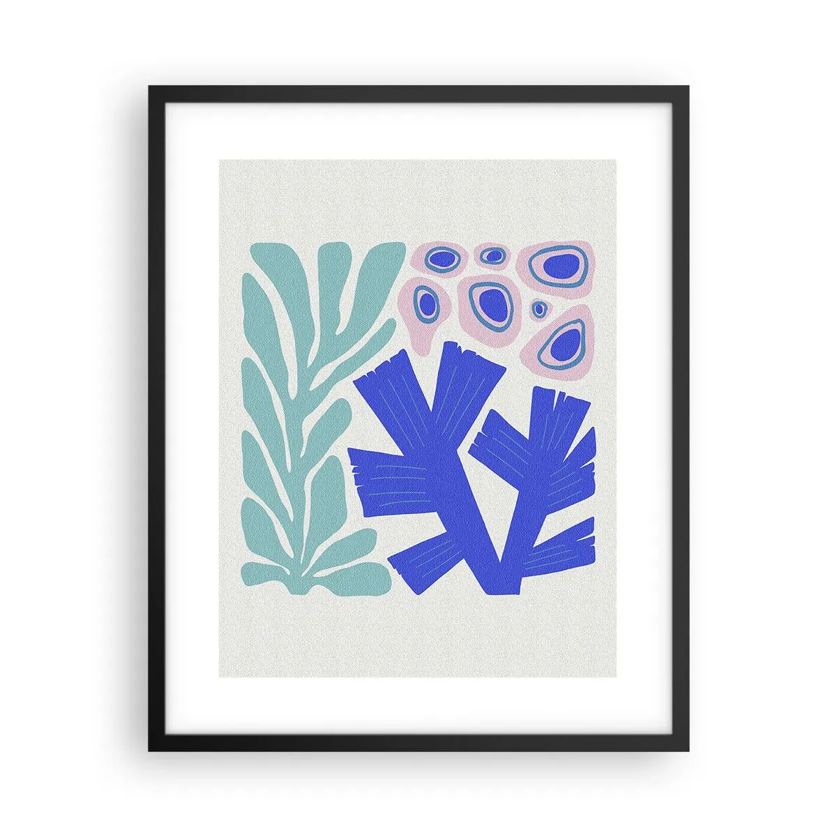 Plakat i sort ramme - Undervands have - 40x50 cm