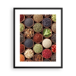 Plakat i sort ramme - Alle verdens smage - 40x50 cm