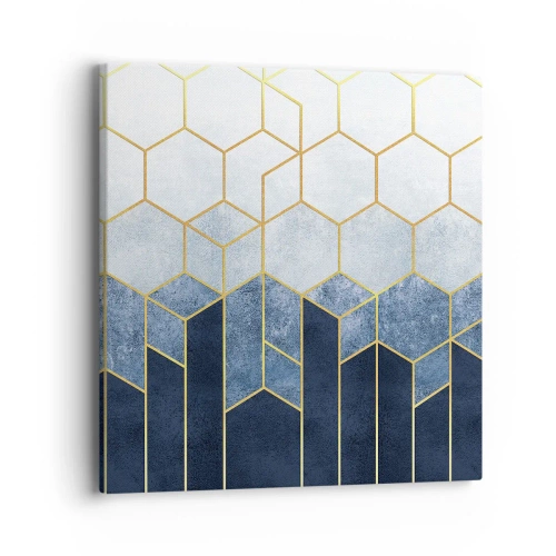 Lærredstryk - Billede på lærred - Komposition i synkoperet rytme - 40x40 cm