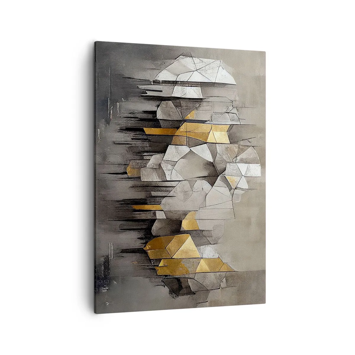 Lærredstryk - Billede på lærred - Komposition lavet af is og lys - 50x70 cm