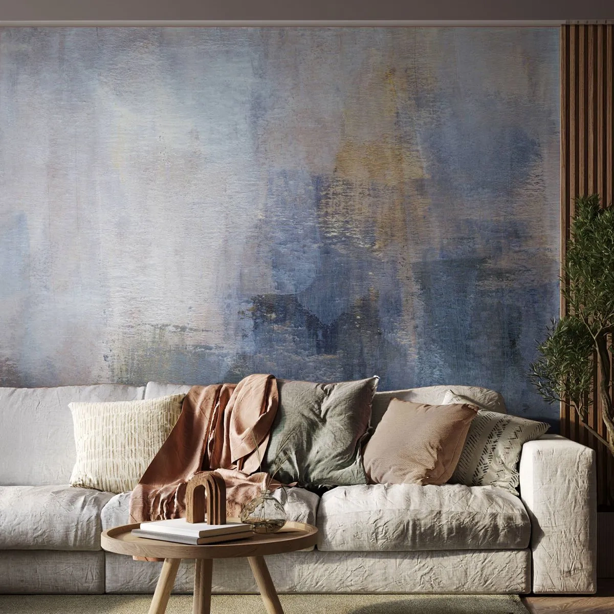 Fototapet Selvklæbende Deluxe Sticker - Farvetoner og akkorder - Abstraktion, Stykke, Maleri - 250x175 cm