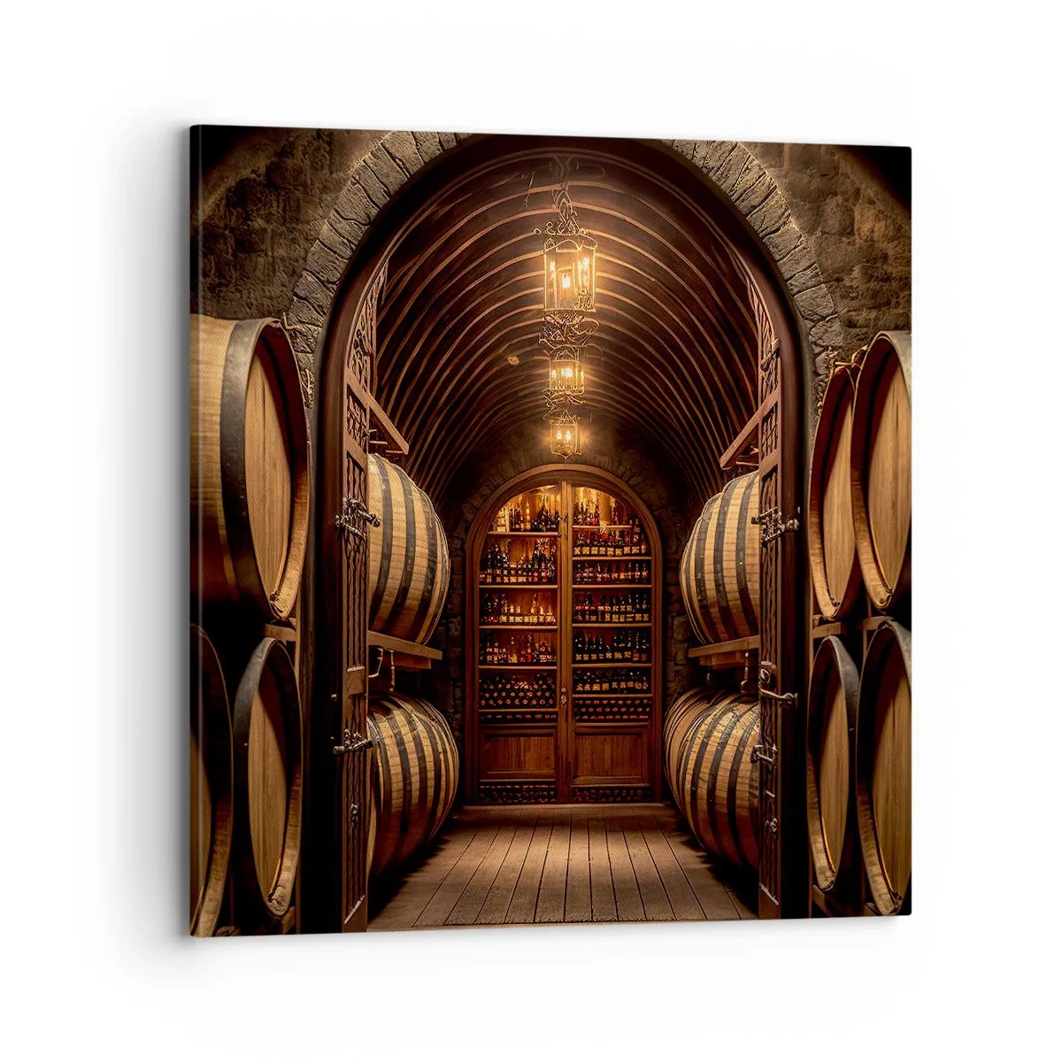 Lærredstryk - Billede på lærred - Atmosfærisk kælder - 70x70 cm