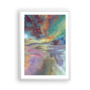 Plakat i hvid ramme - To himle - 50x70 cm