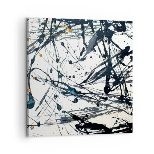 Lærredstryk - Billede på lærred - Ekspressionistisk abstraktion - 50x50 cm