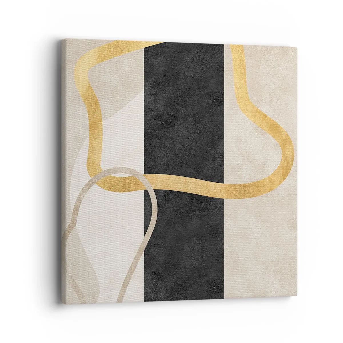 Lærredstryk - Billede på lærred - Sløjfeformede former - 40x40 cm