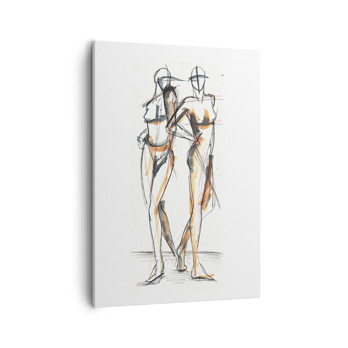 Lærredstryk - Billede på lærred - En undersøgelse af charme - 50x70 cm
