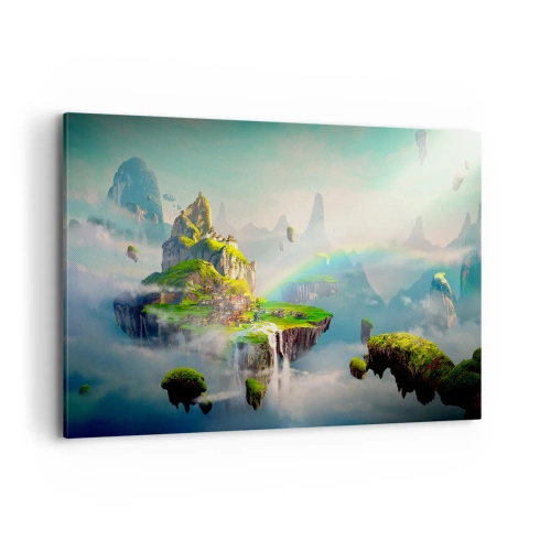 Lærredstryk - Billede på lærred - Midden - lykkelige øer - 100x70 cm