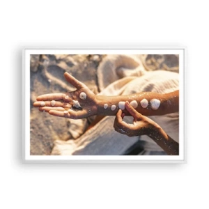 Plakat i hvid ramme - Skønhed inden for rækkevidde - 100x70 cm