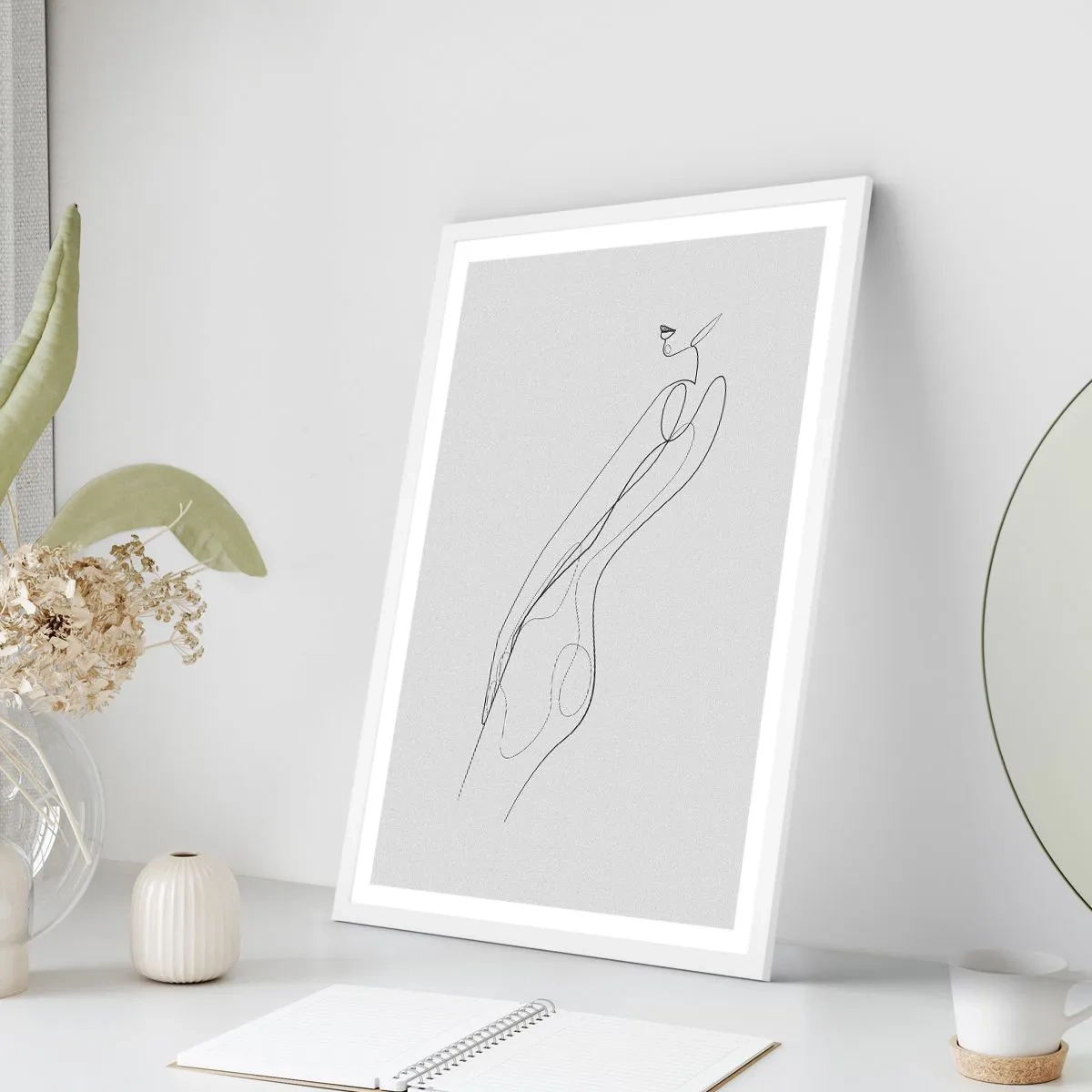 Plakat i hvid ramme - Næppe et løfte - 50x70 cm