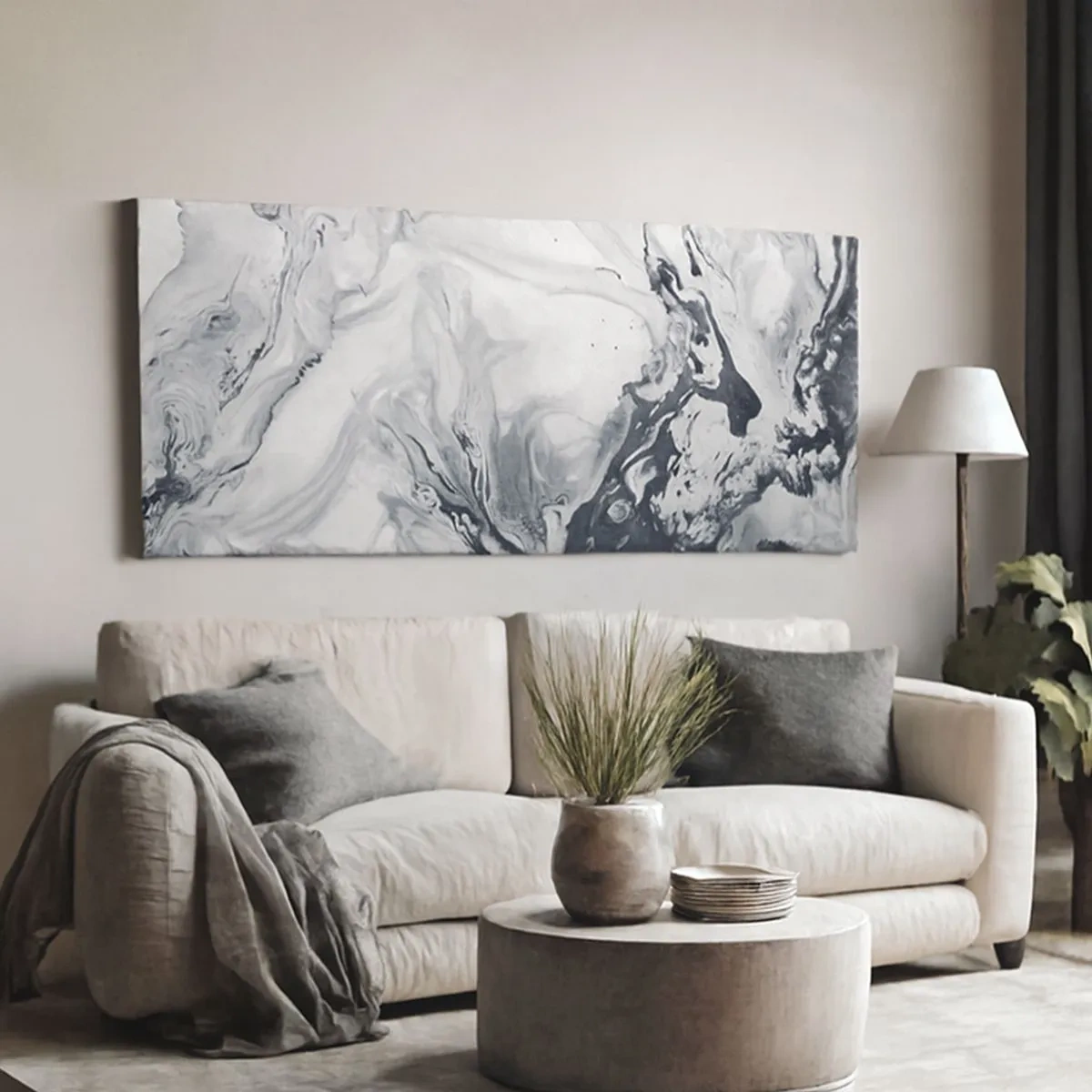 Lærredstryk - Billede på lærred - Jordens indre - 100x40 cm