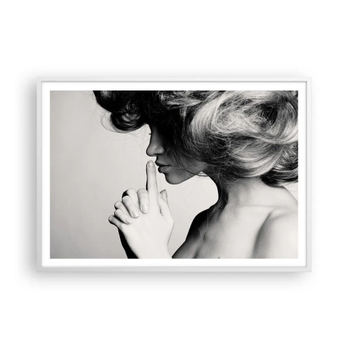 Plakat i hvid ramme - Lyt til sig selv - 100x70 cm