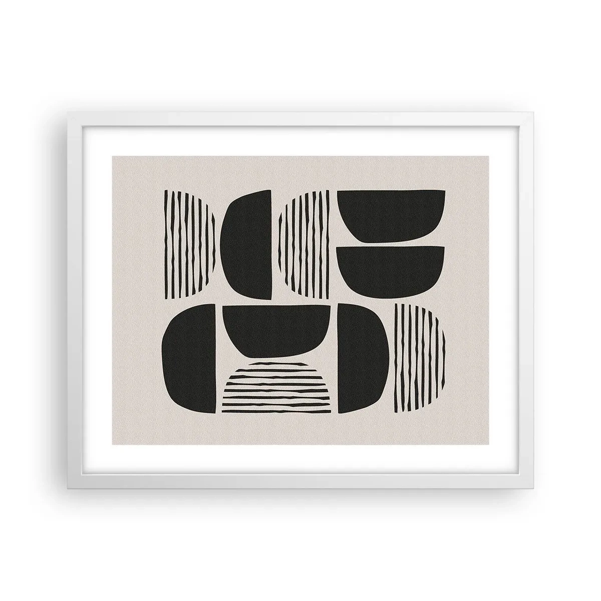 Plakat i hvid ramme - Halvhjertede arrangementer - 50x40 cm