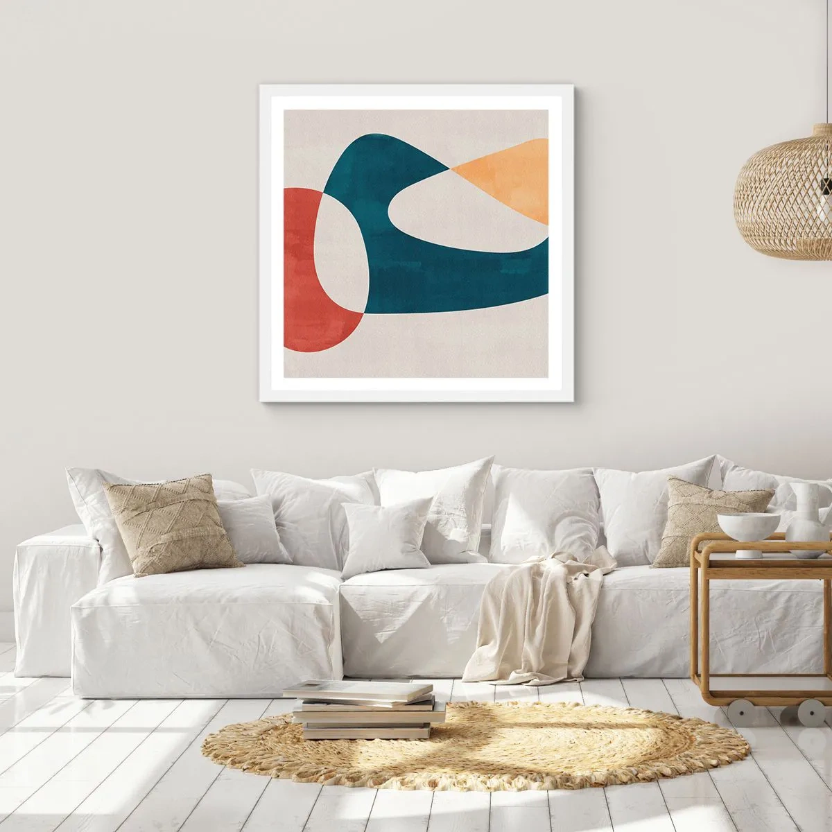 Plakat i hvid ramme - Påvirkninger og metamorfoser - 30x30 cm