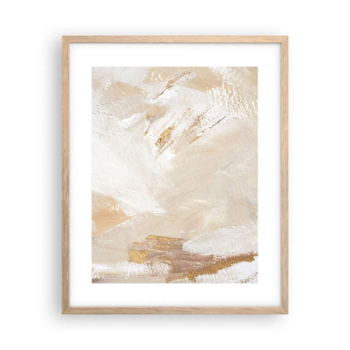 Plakat i ramme af lyst egetræ - Pastelkomposition - 40x50 cm