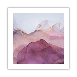 Plakat - Lilla og violette bølger - 40x40 cm