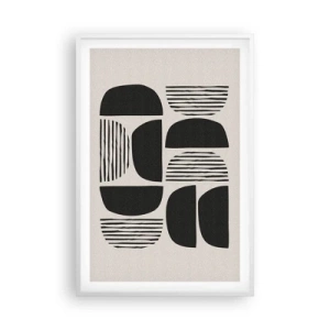 Plakat i hvid ramme - Halvhjertede arrangementer - 61x91 cm