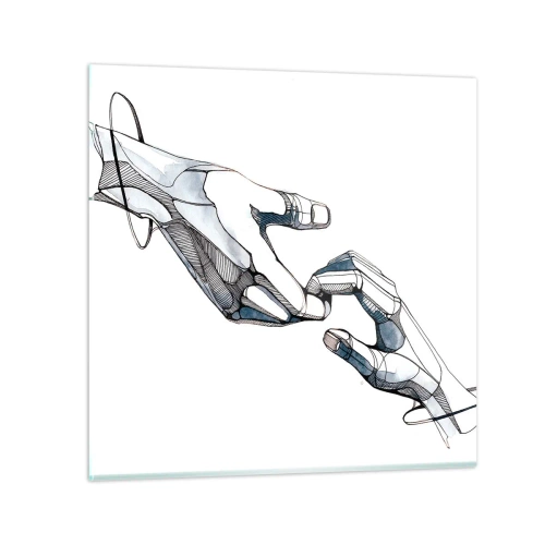 Billede på glas - En god gestus - 60x60 cm