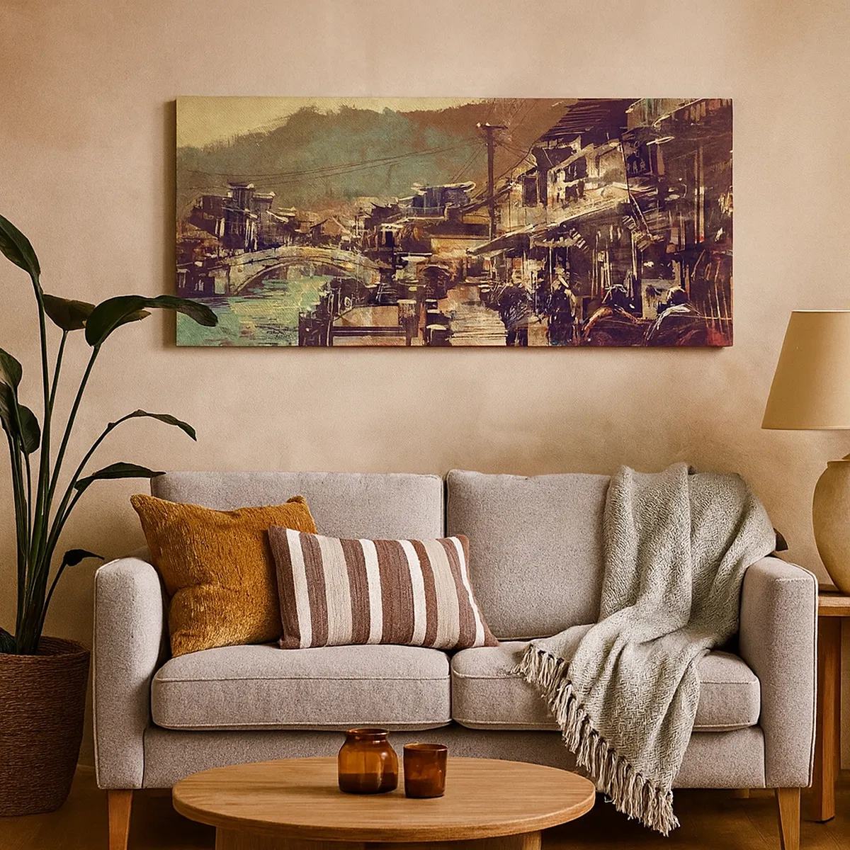 Lærredstryk - Billede på lærred - Livet som et væld af gråt - 30x30 cm