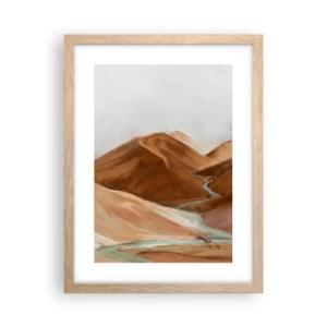 Plakat i ramme af lyst egetræ - Til kilden - 30x40 cm