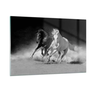 Billede på glas - Frihedens galop - 120x80 cm