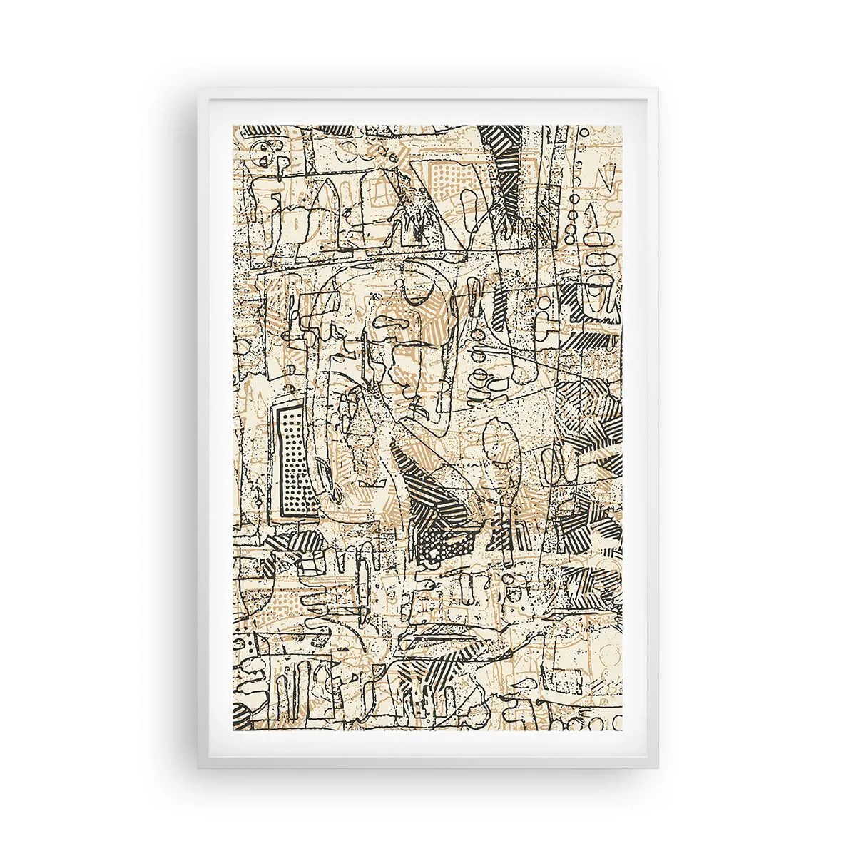 Plakat i hvid ramme - Venter på at blive afkodet - 61x91 cm