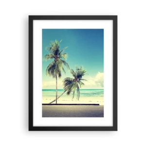 Plakat i sort ramme - Ferietid til at starte - 30x40 cm