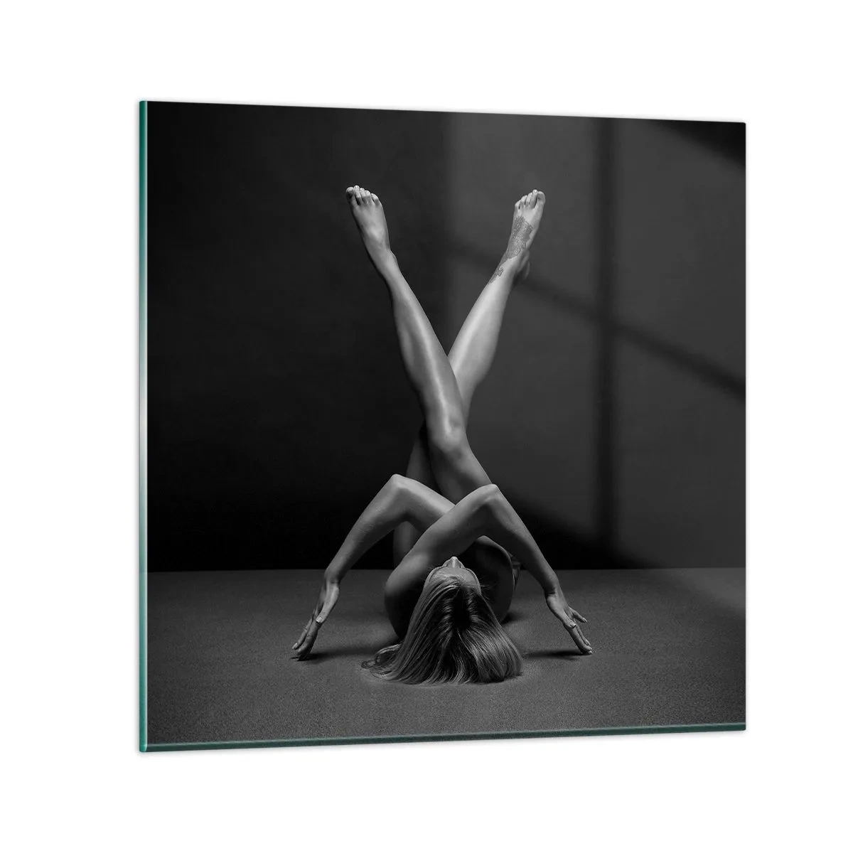 Billede på glas - Nøgenhedens geometri - 30x30 cm