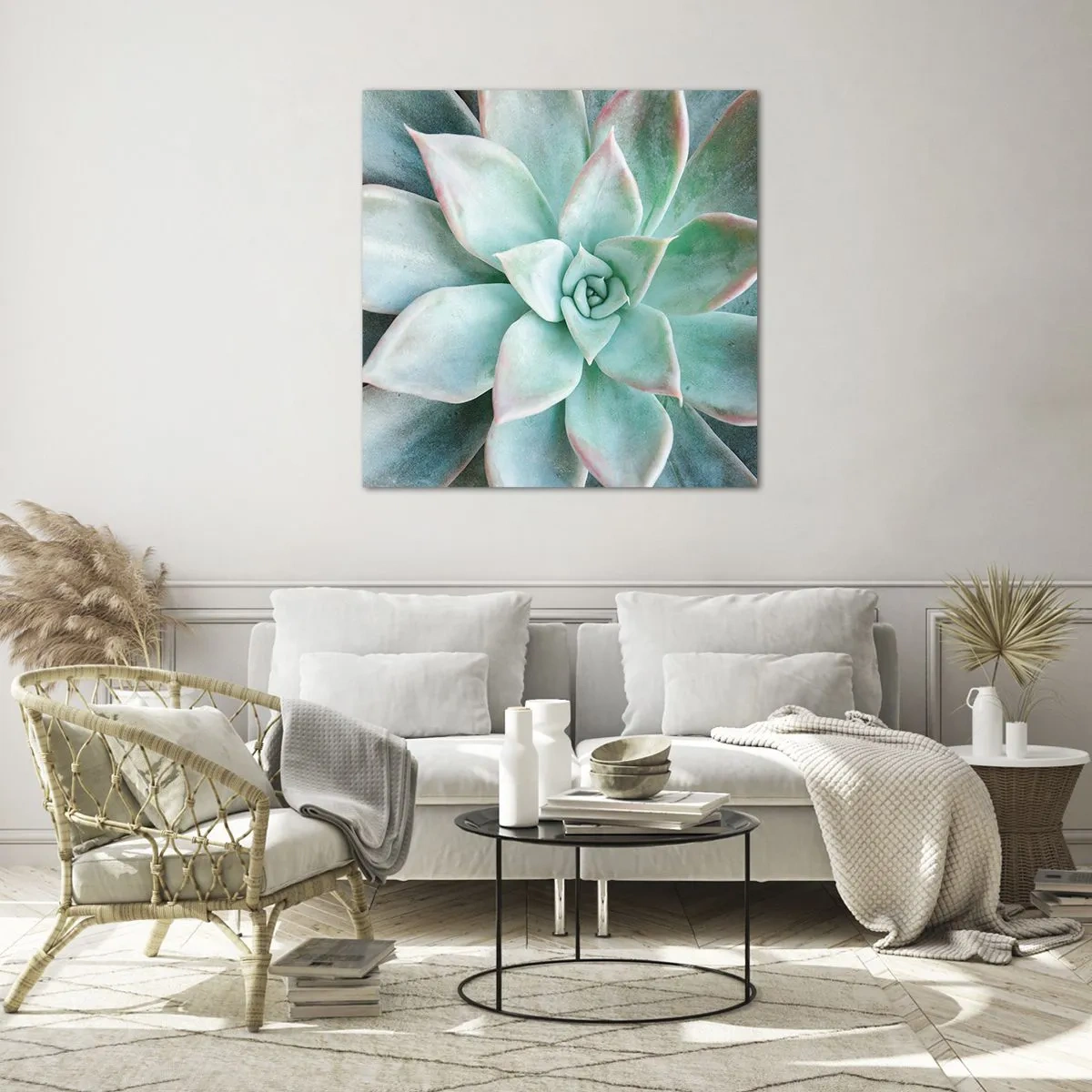 Billede på glas - Hjertet af ørkenen - 70x70 cm