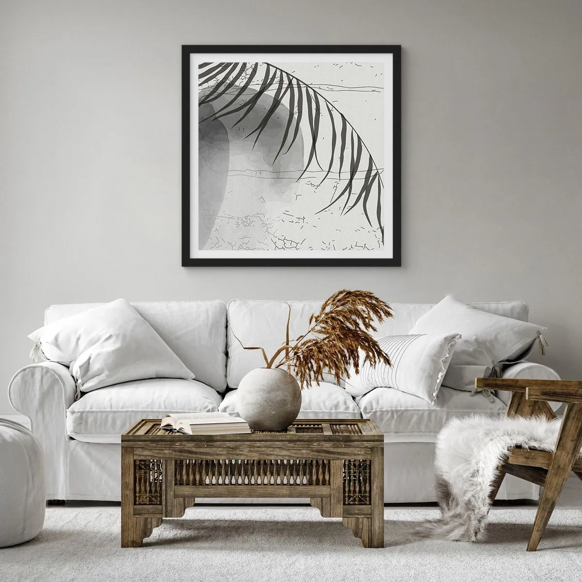 Plakat i sort ramme - Den subtile eksotisme i naturen - 50x50 cm