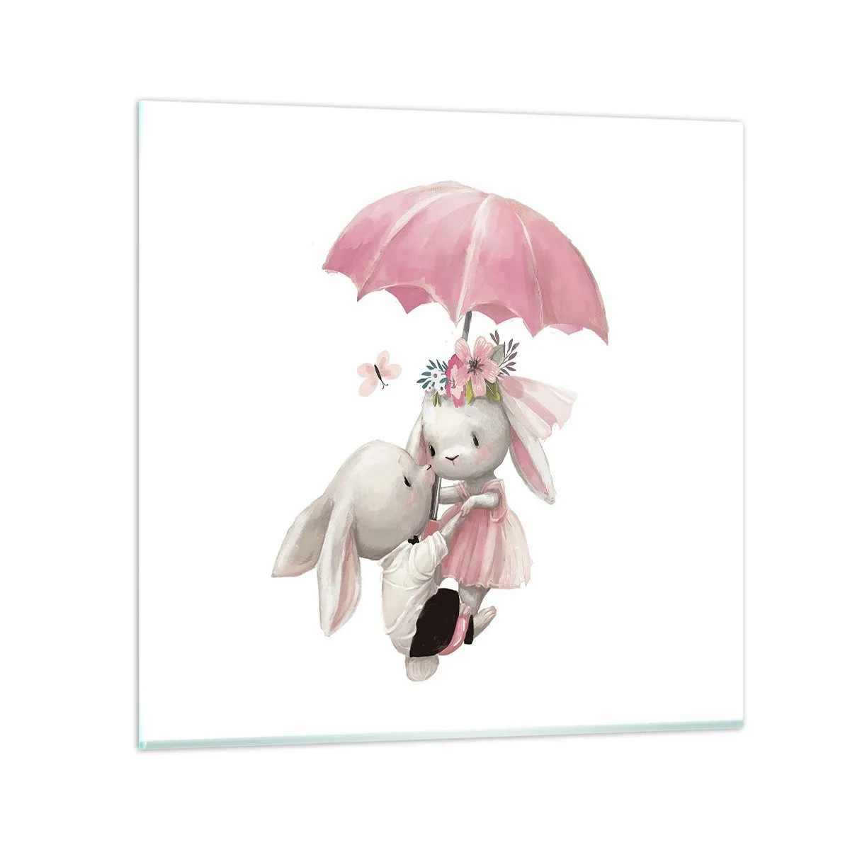 Billede på glas - Det er kærlighed - 60x60 cm