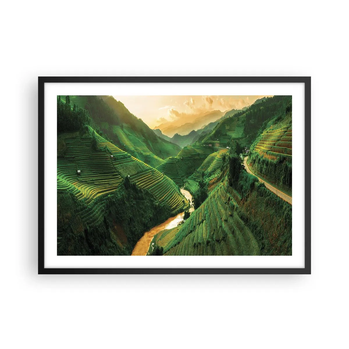 Plakat i sort ramme - Vietnamesisk dal - 70x50 cm