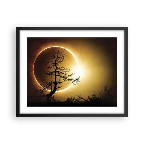 Plakat i sort ramme - Total formørkelse - 50x40 cm