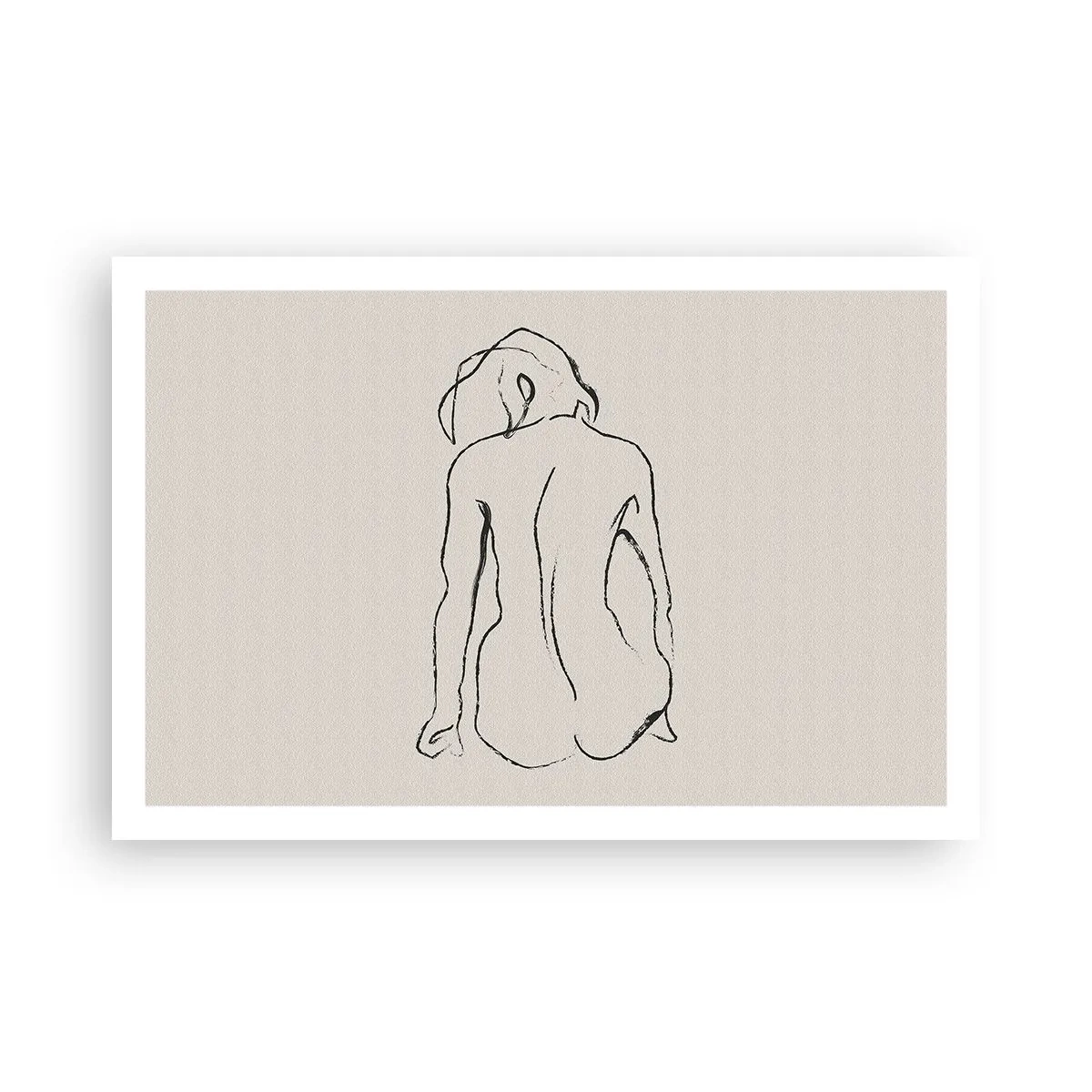 Plakat - Nøgen pige - 91x61 cm