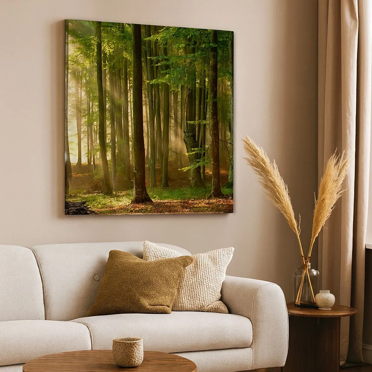 Lærredstryk - Billede på lærred - Strålende på en forårsmorgen - 30x30 cm