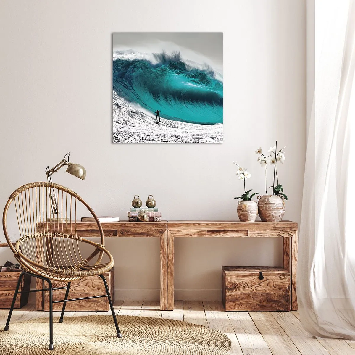 Lærredstryk - Billede på lærred - Udfordring accepteret - 30x30 cm