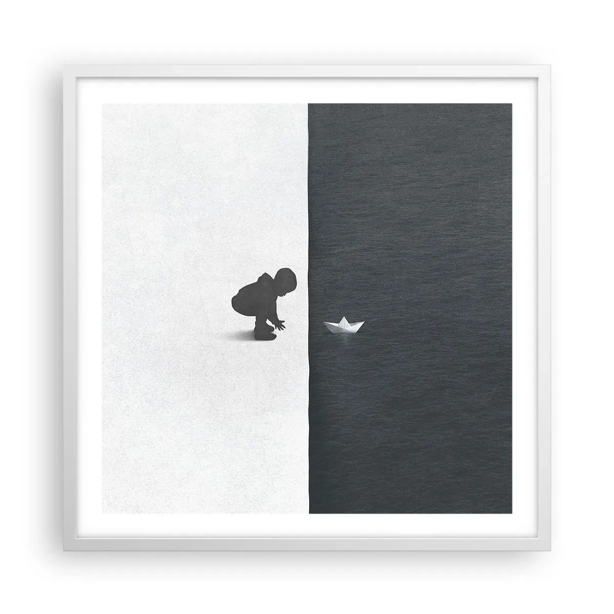 Plakat i hvid ramme - Stor ekspedition - 60x60 cm