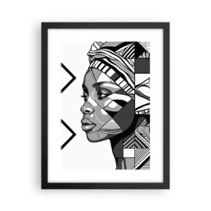 Plakat i sort ramme - Etnisk portræt - 30x40 cm