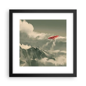 Plakat i sort ramme - Frygtløs pioner - 30x30 cm