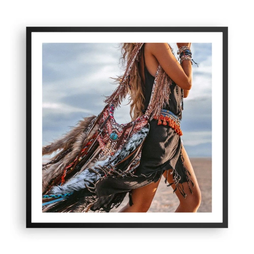 Plakat i sort ramme - Shamanens pige - 60x60 cm