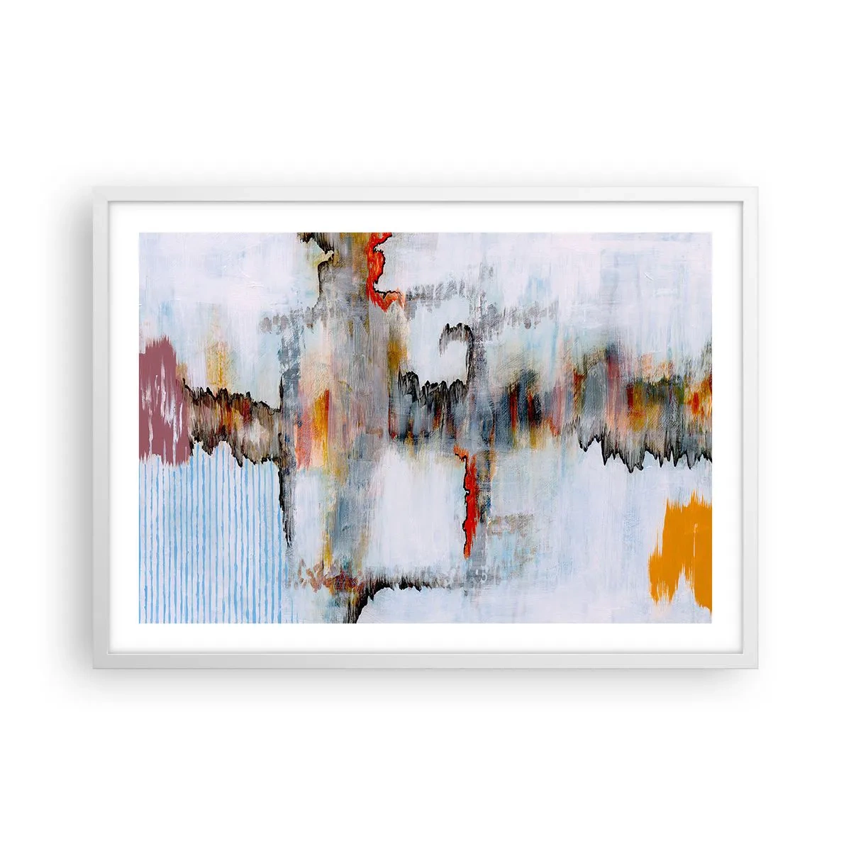 Plakat i hvid ramme - En pind på vandet - 70x50 cm