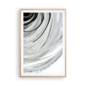 Plakat i ramme af lyst egetræ - Orbital komposition - 61x91 cm