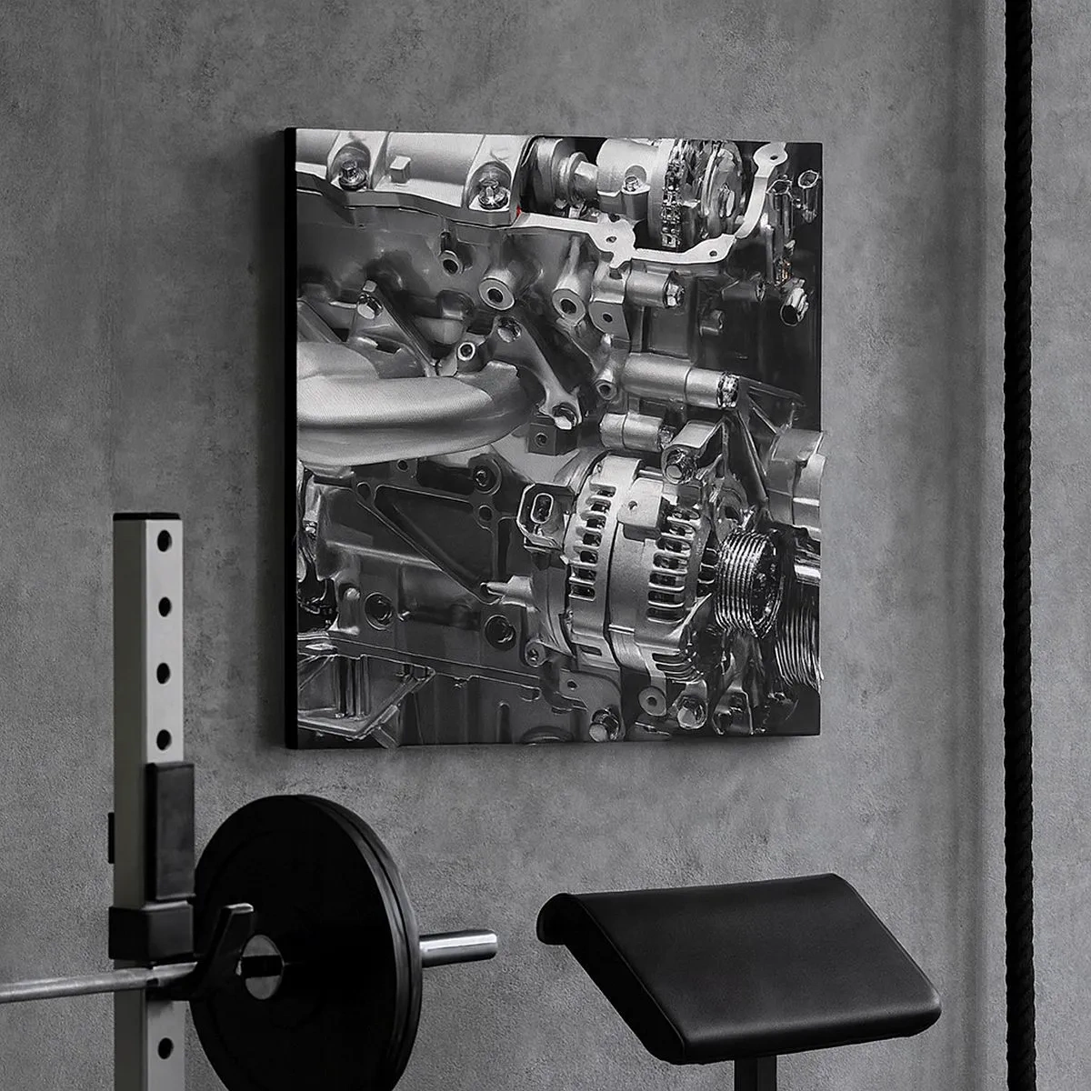 Lærredstryk - Billede på lærred - Stål, smuk, stærk - 30x30 cm