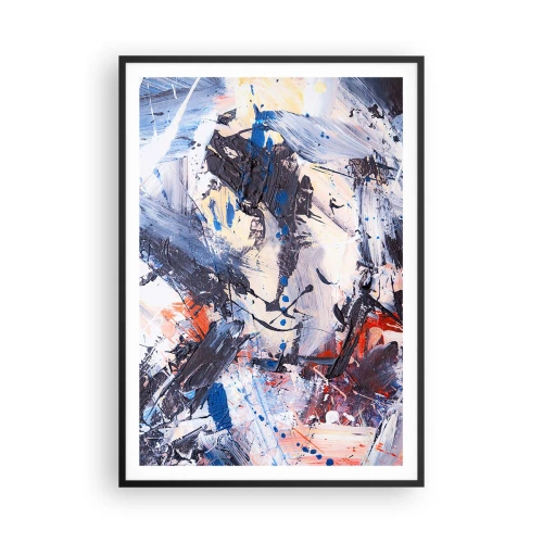 Plakat i sort ramme - Abstraktionens vanvittige dans - 70x100 cm
