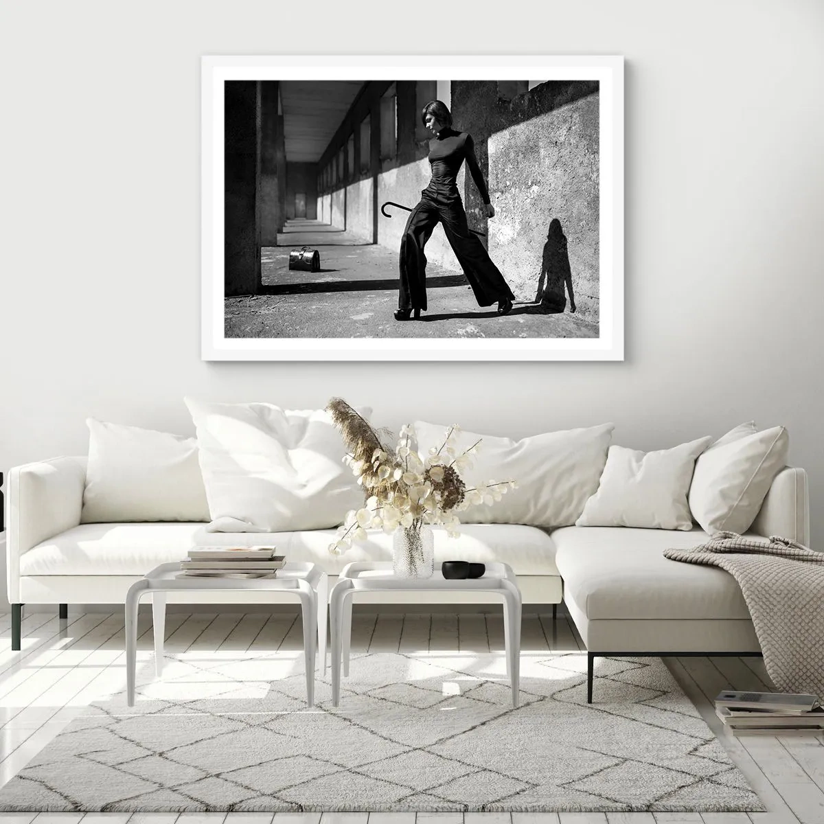Plakat i hvid ramme - Byens elegance - 91x61 cm